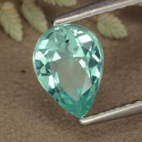 Apatite Blu verde naturale da 0.84 ct, Forma a pera, VS
