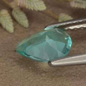 Apatite Blu verde naturale da 0.84 ct, Forma a pera, VS