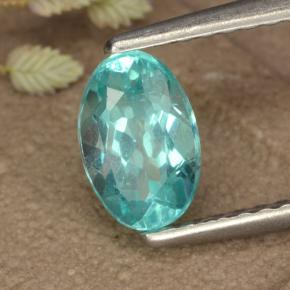 Apatite Verde bluastro medio naturale da 0.81 ct, Taglio ovale, VS