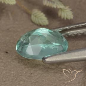 Apatite Blu intenso verde naturale da 0.93 ct, Ovale, VS