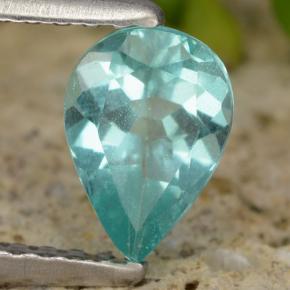 Apatite naturale turchese da 0,72 ct, taglio a pera, VS