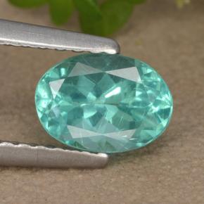 Apatite Verde blu naturale da 0.93 ct, Taglio ovale, VS