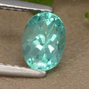 Apatite Verde blu naturale da 0.93 ct, Taglio ovale, VS