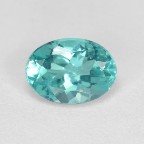 Apatite naturale turchese da 0,93 ct, taglio ovale, VS