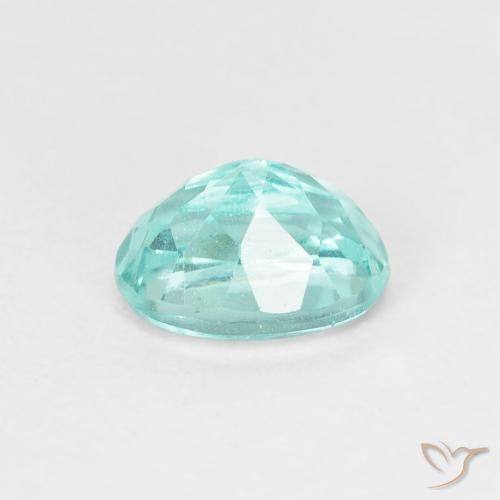 Apatite Blu verde naturale da 0.98 ct, Ovale, VS