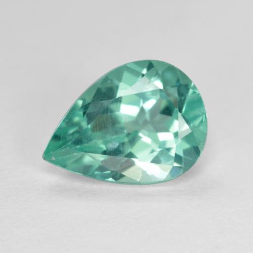 Apatite naturale turchese da 1,66 ct, taglio a pera, VS
