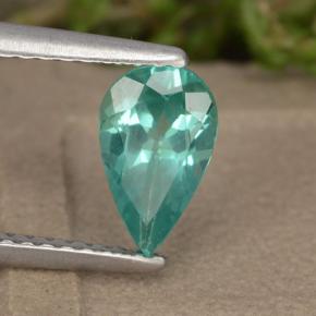 Apatite naturale turchese da 0,93 ct, taglio a pera, VS