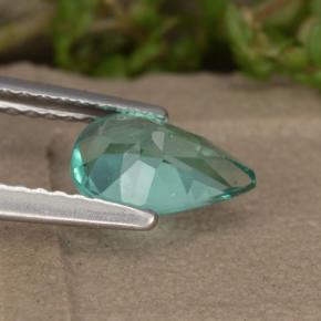 Apatite naturale turchese da 0,93 ct, taglio a pera, VS