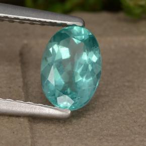 Apatite naturale turchese da 0,88 ct, taglio ovale, VS