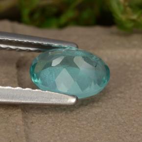 Apatite naturale turchese da 0,88 ct, taglio ovale, VS