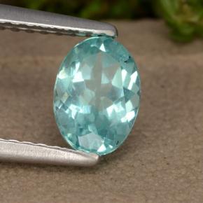 Apatite Blu intenso verde naturale da 0.95 ct, Taglio ovale, VS