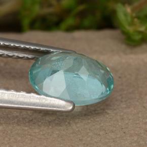 Apatite Blu intenso verde naturale da 0.95 ct, Taglio ovale, VS