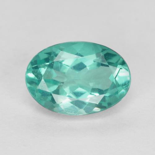 Apatite naturale turchese da 0,90 ct, taglio ovale, VS