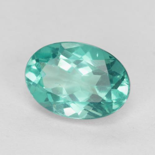 Apatite naturale turchese da 0,90 ct, taglio ovale, VS