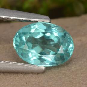 Apatite naturale turchese da 0,88 ct, taglio ovale, VS