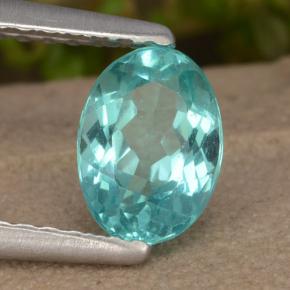 Apatite naturale turchese da 0,88 ct, taglio ovale, VS