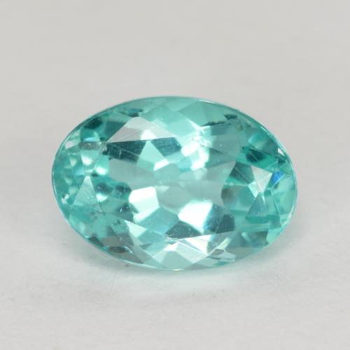 Apatite Verde bluastro medio naturale da 1.03 ct, Taglio ovale, VS