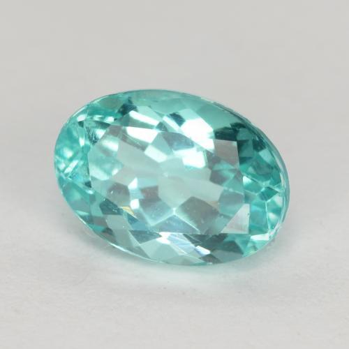Apatite Verde bluastro medio naturale da 1.03 ct, Taglio ovale, VS