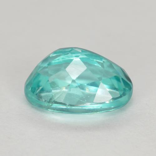 Apatite Verde bluastro medio naturale da 1.03 ct, Taglio ovale, VS