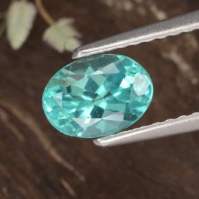 Apatite naturale turchese da 1,13 ct, taglio ovale, VS