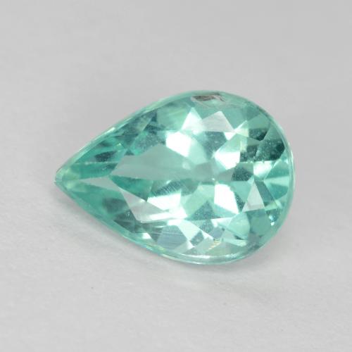 Apatite naturale turchese da 1,12 ct, taglio a pera, VS