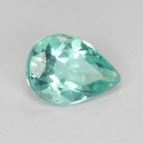 Apatite naturale turchese da 1,12 ct, taglio a pera, VS