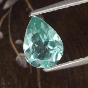 Apatite Verde blu naturale da 1.06 ct, Forma a pera, VS