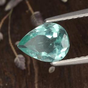 Apatite Verde blu naturale da 1.06 ct, Forma a pera, VS