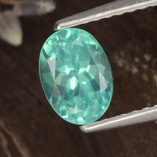 Apatite Alzavola Chiaro naturale da 1.13 ct, Taglio ovale, VS