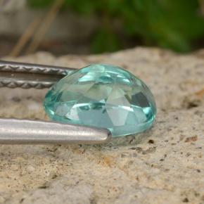 Apatite Verde bluastro naturale da 0.98 ct, Taglio ovale, VS