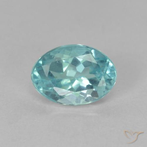 0.91ct Naturale Verde bluastro Apatite, Ovale, VS