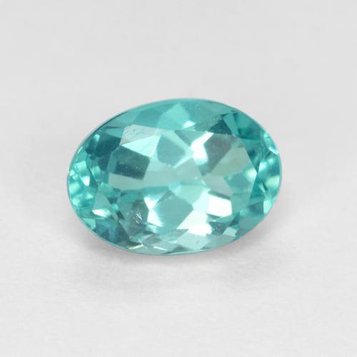 Apatite Blu Medio Verde naturale da 0.94 ct, Taglio ovale, VS