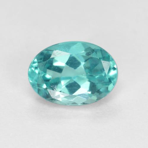 Apatite Blu Medio Verde naturale da 0.94 ct, Taglio ovale, VS