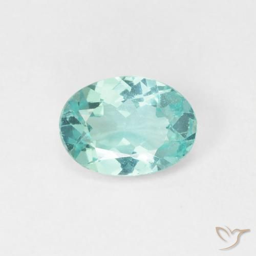 Apatite Verde bluastro chiaro naturale da 0.83 ct, Taglio ovale, VS
