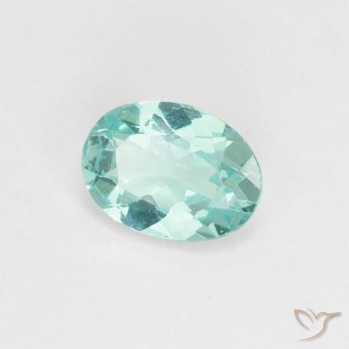 Apatite Verde bluastro chiaro naturale da 0.83 ct, Taglio ovale, VS