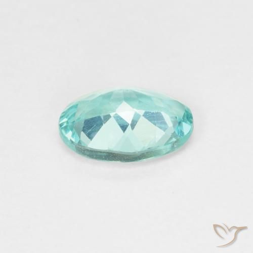 Apatite Verde bluastro chiaro naturale da 0.83 ct, Taglio ovale, VS
