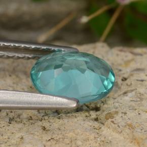 Apatite naturale blu da 0,79 ct, taglio ovale, VS