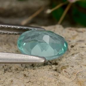 Apatite Teal-blu naturale da 0.82 ct, Ovale, VS