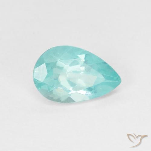 Apatite Blu intenso verde naturale da 0.92 ct, Forma a pera, VS