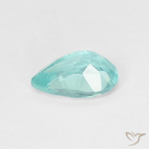 Apatite Blu intenso verde naturale da 0.92 ct, Forma a pera, VS