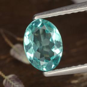 Apatite naturale turchese da 0,77 ct, taglio ovale, VS