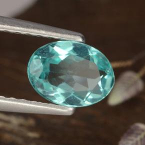 Apatite naturale turchese da 0,77 ct, taglio ovale, VS