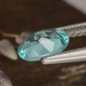 Apatite naturale turchese da 0,77 ct, taglio ovale, VS