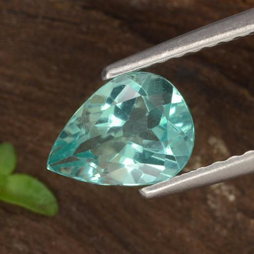 Apatite Verde Blu Elettrico naturale da 1.02 ct, Forma a pera, VS