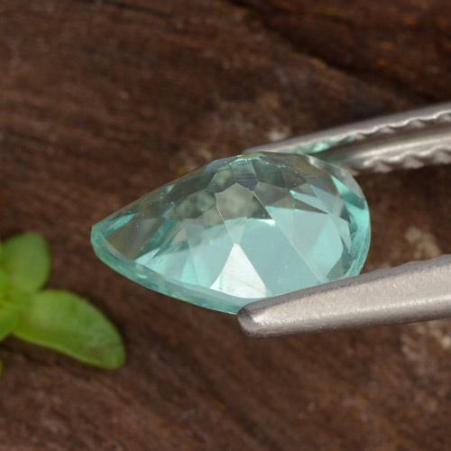 Apatite Verde Blu Elettrico naturale da 1.02 ct, Forma a pera, VS