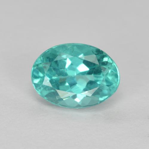 Apatite naturale turchese da 1,01 ct, taglio ovale, VS