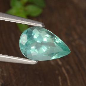 Apatite Verde Blu Elettrico naturale da 1.02 ct, Forma a pera, VS