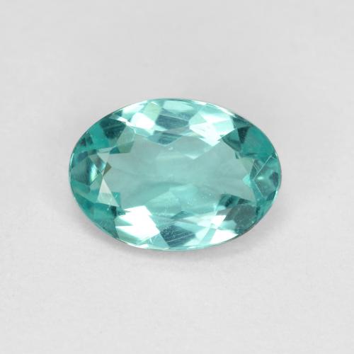 Apatite Blu Medio Verde naturale da 1.02 ct, Taglio ovale, VS