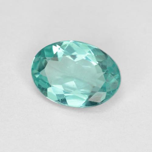 Apatite Blu Medio Verde naturale da 1.02 ct, Taglio ovale, VS