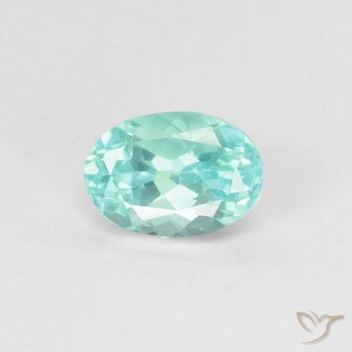 Apatite Blu intenso verde naturale da 0.98 ct, Ovale, VS